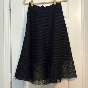 Sachin + Babi Black Asymmetrical A-Line Midi Skirt